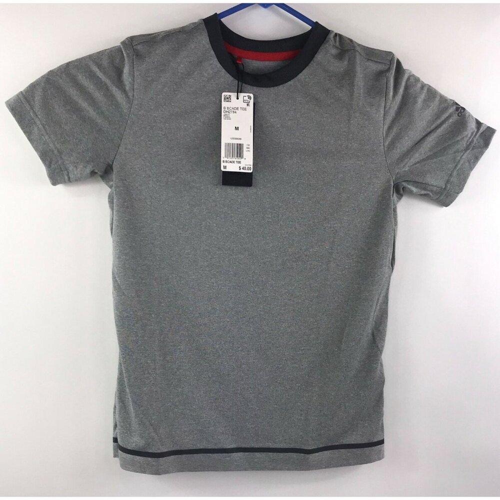 Adidas Youth Boys Size Medium 11-12 Gray BCade Tee Shirt New with $40 Tags